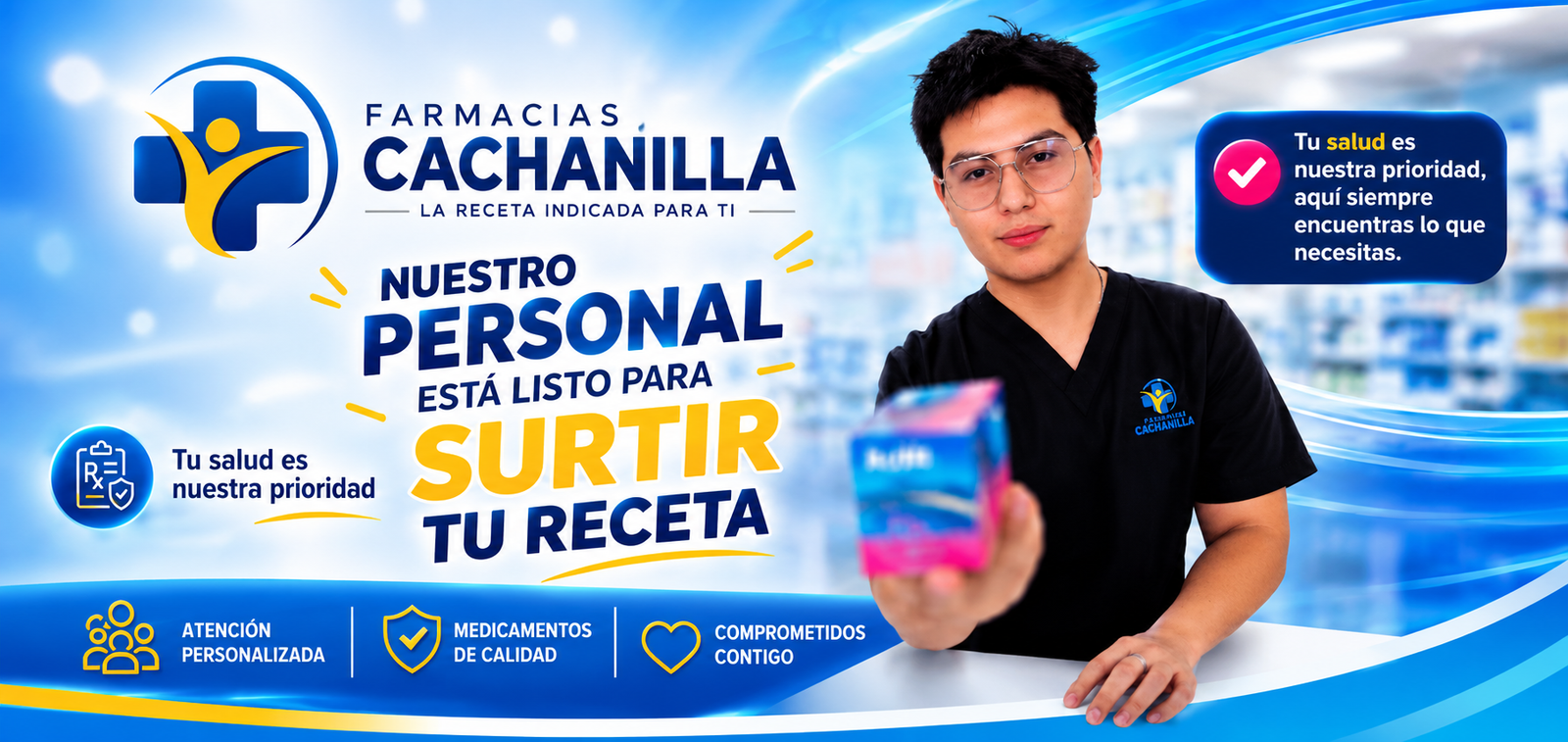 Nuestro personal está listo para surtir tu receta